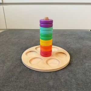 Lovevery Flexible Wooden Ring Stacker Montessori Toddler Toy